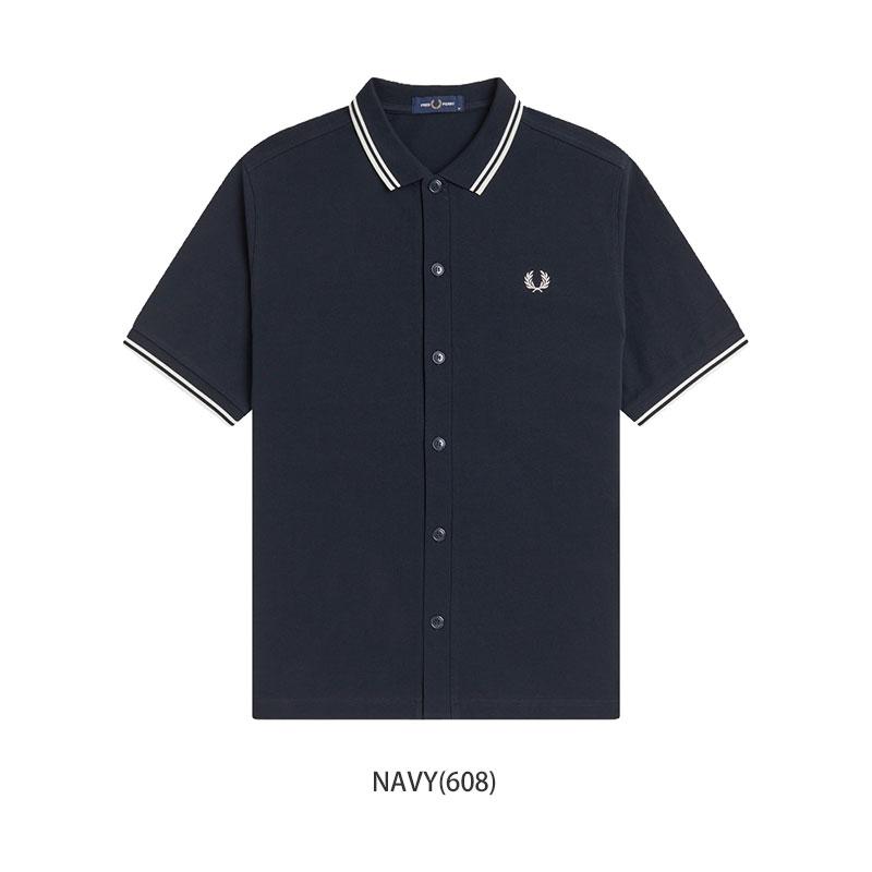 FRED PERRY（フレッドペリー） フルオープンシャツ 半袖 メンズ ボタン