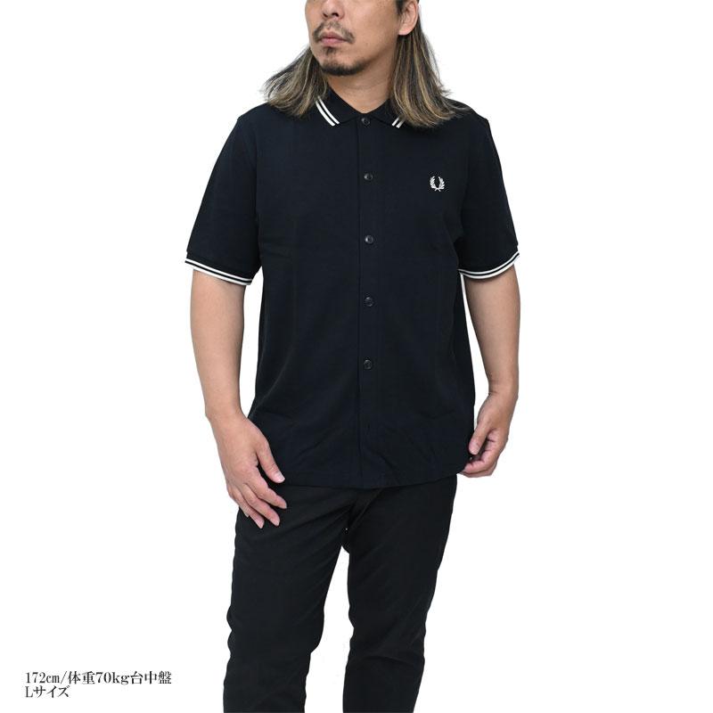 FRED PERRY（フレッドペリー） フルオープンシャツ 半袖 メンズ ボタン