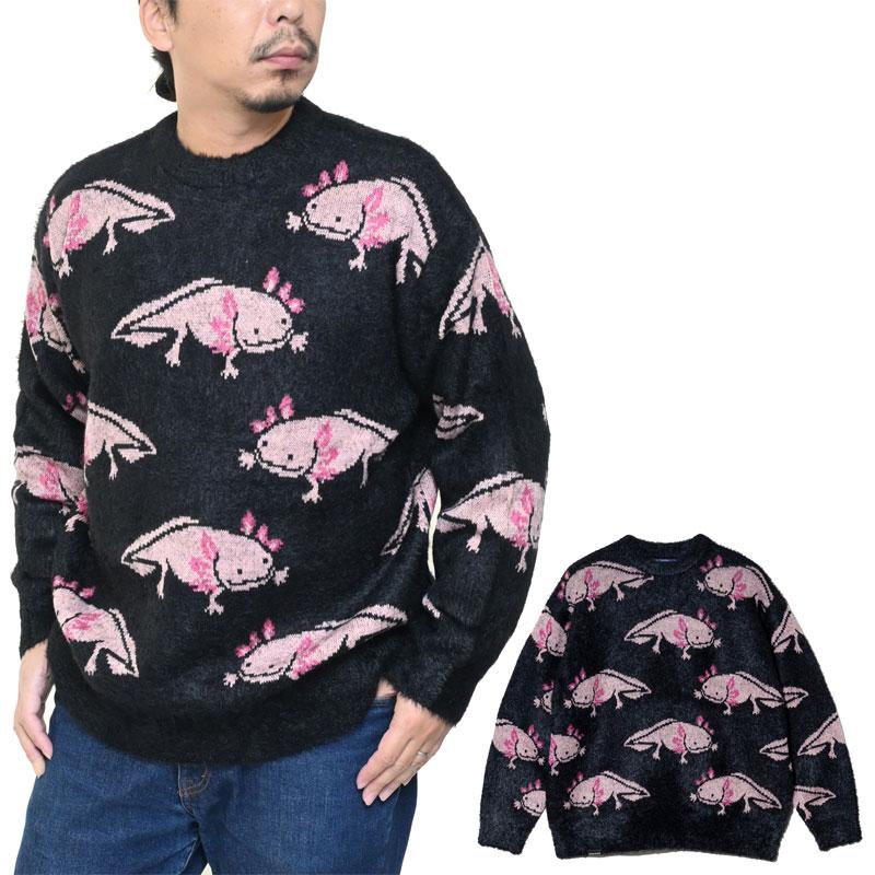 go slow caravan ゴースローキャラバン / ウーパールーパーシャギー MIX ジャガードニットBIGセーター / 356107 / プルオーバー / 総柄 / メンズ / 2025秋冬 go slow caravan（ゴースローキャラバン） ニット セーター メンズ