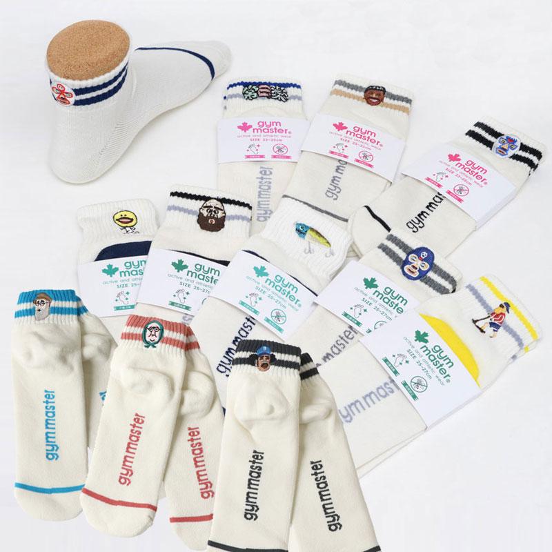 ジムマスター Gym Master 靴下 メンズ レディース ハッピー刺繍ショートソックス 23 25cm 25 27cm G Gz M便 1 3 返品交換不可 Gym G Wannado 通販 Yahoo ショッピング