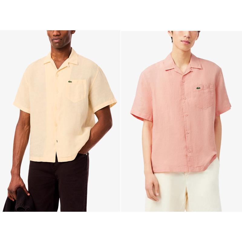 LACOSTE（ラコステ） 開襟シャツ メンズ リネンオープンカラーシャツ