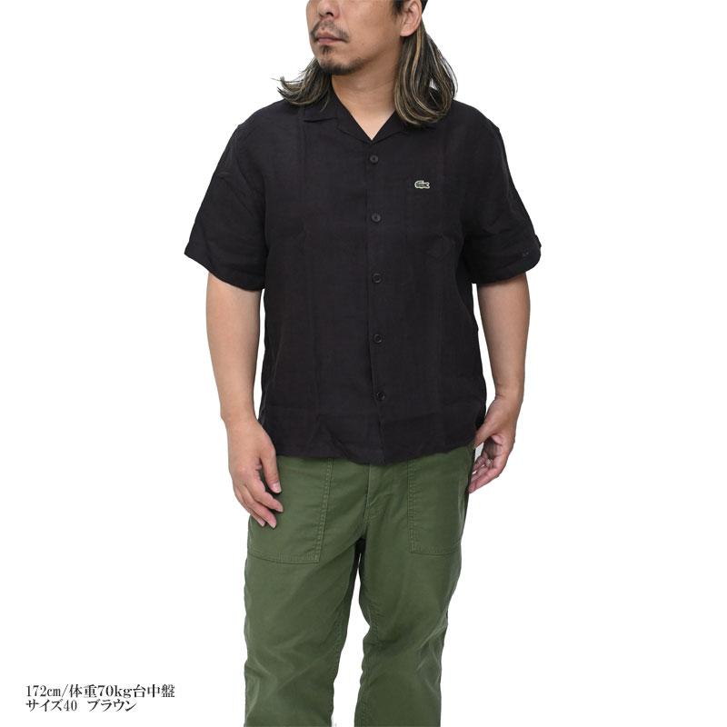 LACOSTE（ラコステ） 開襟シャツ メンズ リネンオープンカラーシャツ