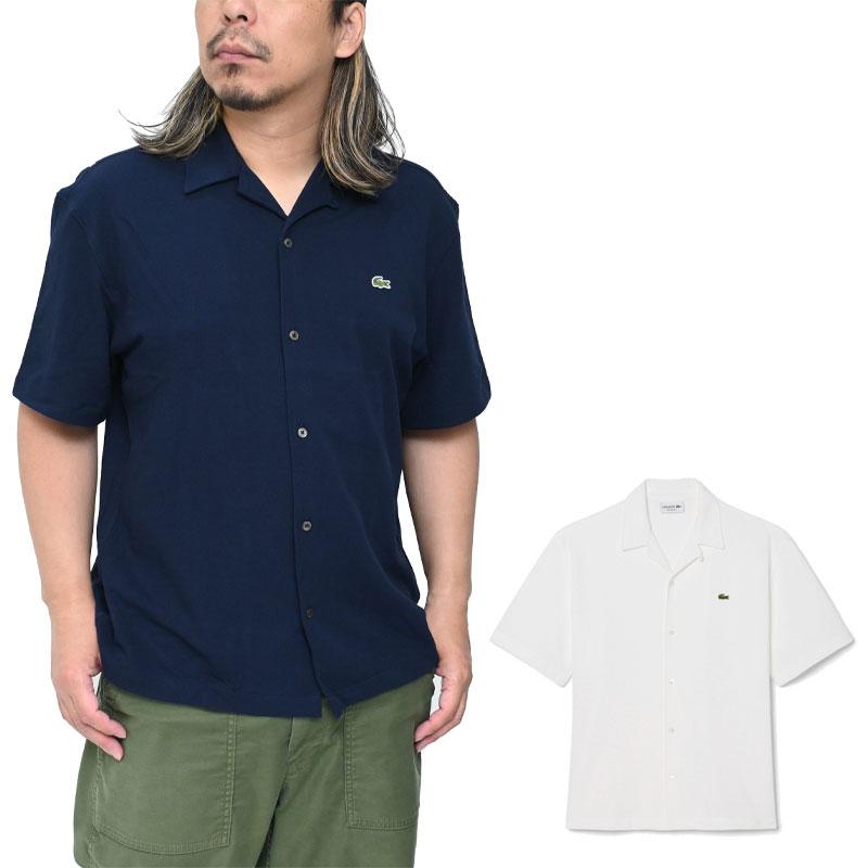 LACOSTE（ラコステ） 開襟シャツ メンズ 鹿の子地オープンカラーシャツ