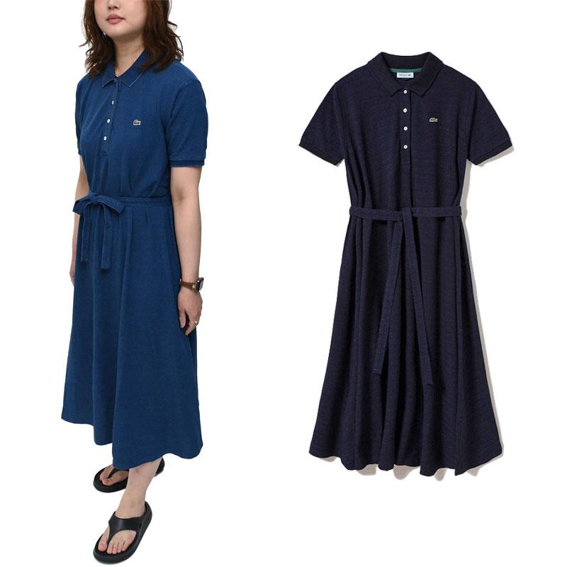 LACOSTE（ラコステ） ワンピース レディース インディゴ鹿の子