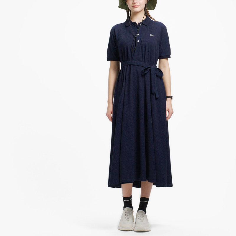 LACOSTE（ラコステ） ワンピース レディース インディゴ鹿の子