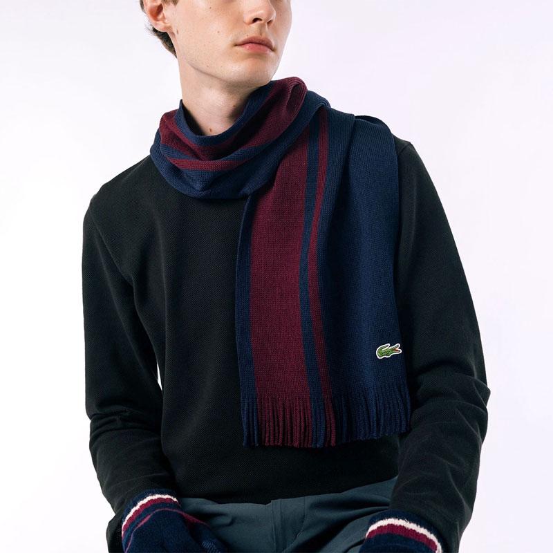 LACOSTE（ラコステ） マフラー メンズ レディース ラッセルニット
