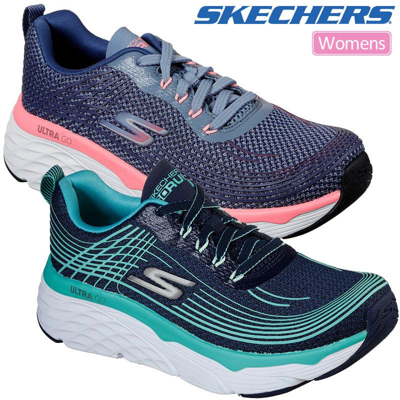 スケッチャーズ Skechers レディース スニーカー 厚底 マックスクッションエリート ネイビー パープル 23 25cm Max Cushioning Elite Skc Wannado 通販 Yahoo ショッピング
