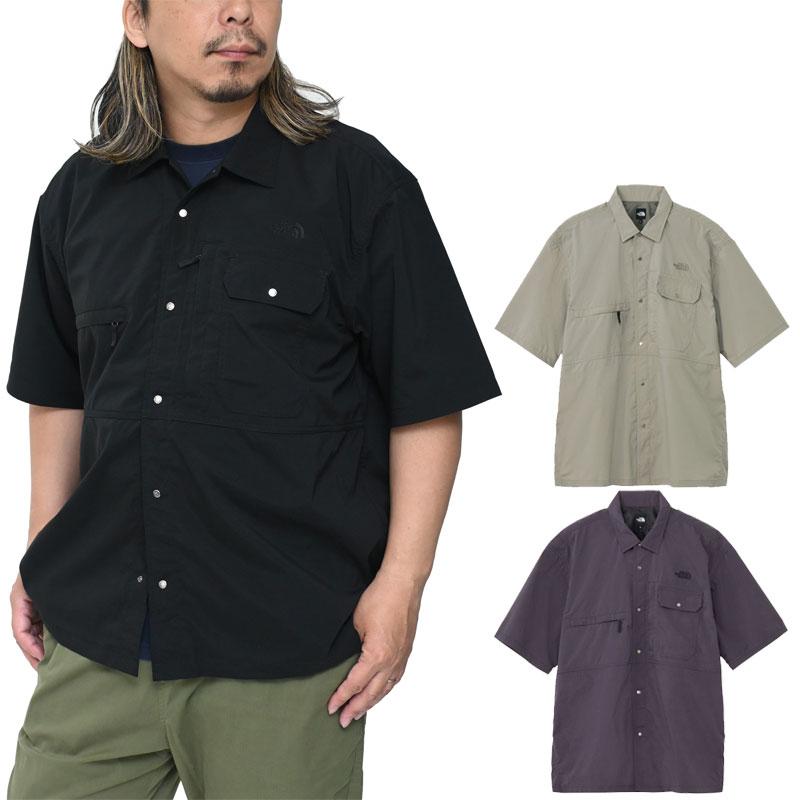 THE NORTH FACE 半袖シャツ L 黒/オリーブ THE NORTH FACE（ザ ノースフェイス） 半袖シャツ メンズ ショート