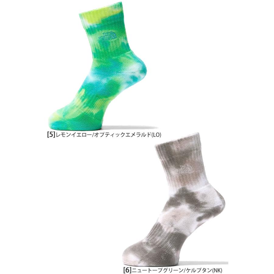 ノースフェイス THE NORTH FACE 靴下 ソックス 抗菌 防臭 メンズ レディース ユニセックス タイダイクルー Tie Dye Crew NN82316｜wannado｜04