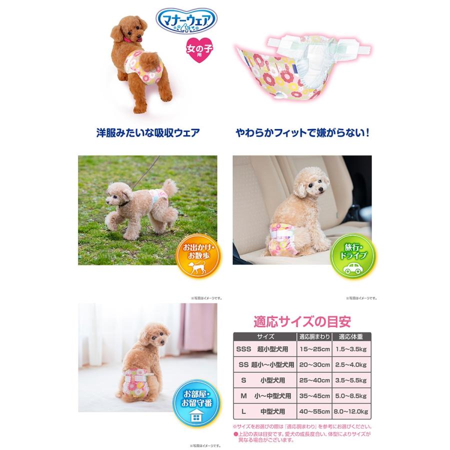マナーウェア 女の子用 お試しパック Mサイズ 3枚 ペットの専門店コジマ 通販 Paypayモール