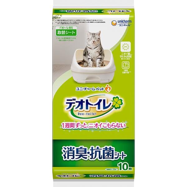 ユニ・チャーム　デオトイレ　消臭抗菌シート10枚入　35袋セット unicharm（ユニチャーム） デオトイレ 消臭・抗菌シート 10枚 : ペット