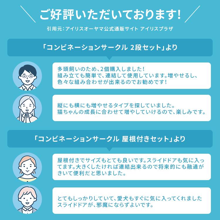 犬 ケージ 犬ケージ 犬用ケージ ゲージ サークル 室内 トイレ別 ワイド おしゃれ ペットサークル アイリスオーヤマ コンビネーションサークル ワイドセット｜wannyan｜02