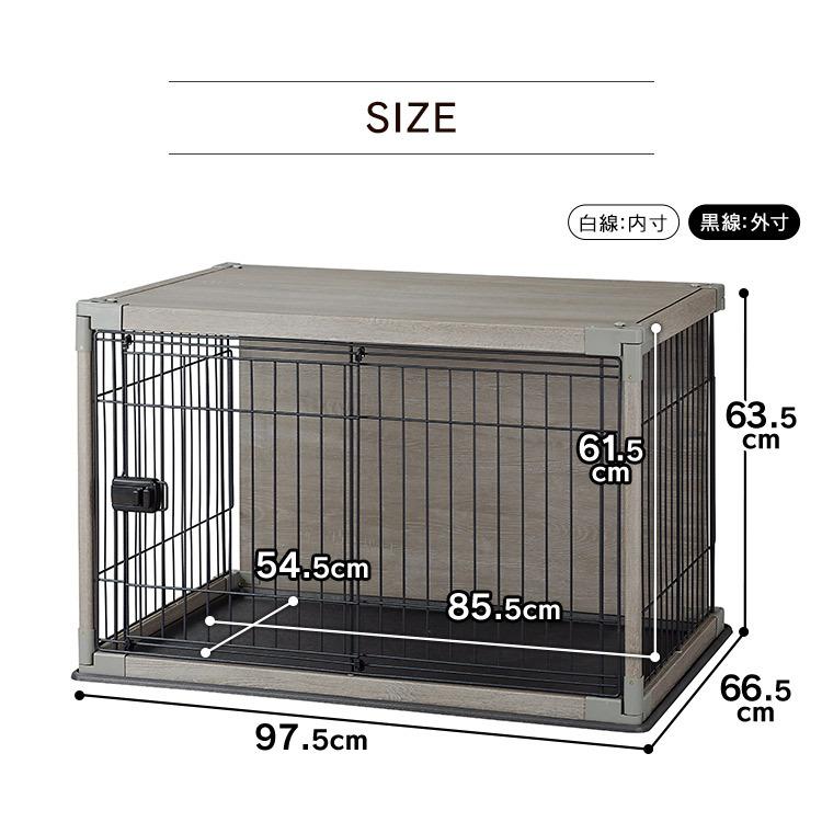 犬 ケージ 屋根付き ペットケージ 犬用ケージ ペットサークル おしゃれ 小型犬 室内 広い 木目調 アイリスオーヤマ インテリアウッディサークル PIWS-960 新生活｜wannyan｜17