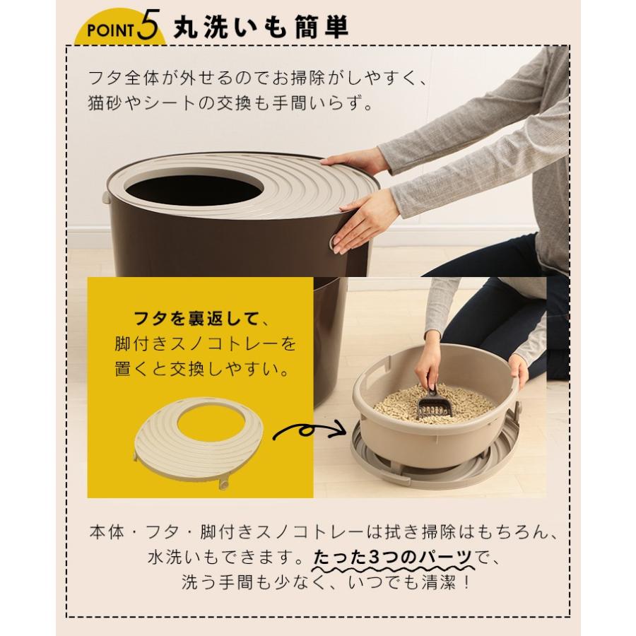 猫 トイレ 猫トイレ システムトイレ 猫用トイレ ペットトイレ システムタイプ 消臭 清潔 上から入る アイリスオーヤマ PUNT-530S | IRIS OHYAMA | 14
