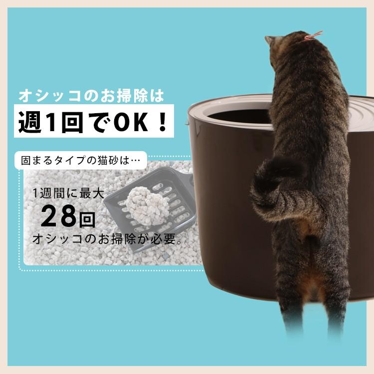 猫 トイレ 猫トイレ システムトイレ 猫用トイレ ペットトイレ システムタイプ 消臭 清潔 上から入る アイリスオーヤマ PUNT-530S | IRIS OHYAMA | 05