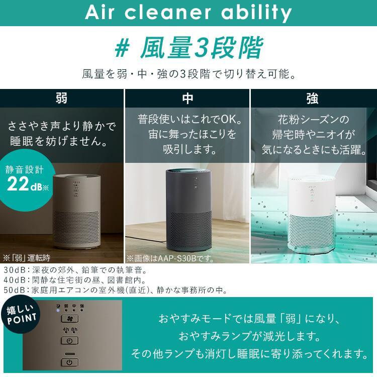 IRIS OHYAMA 空気清浄機 花粉対策 小型 10畳 コンパクト 家庭用