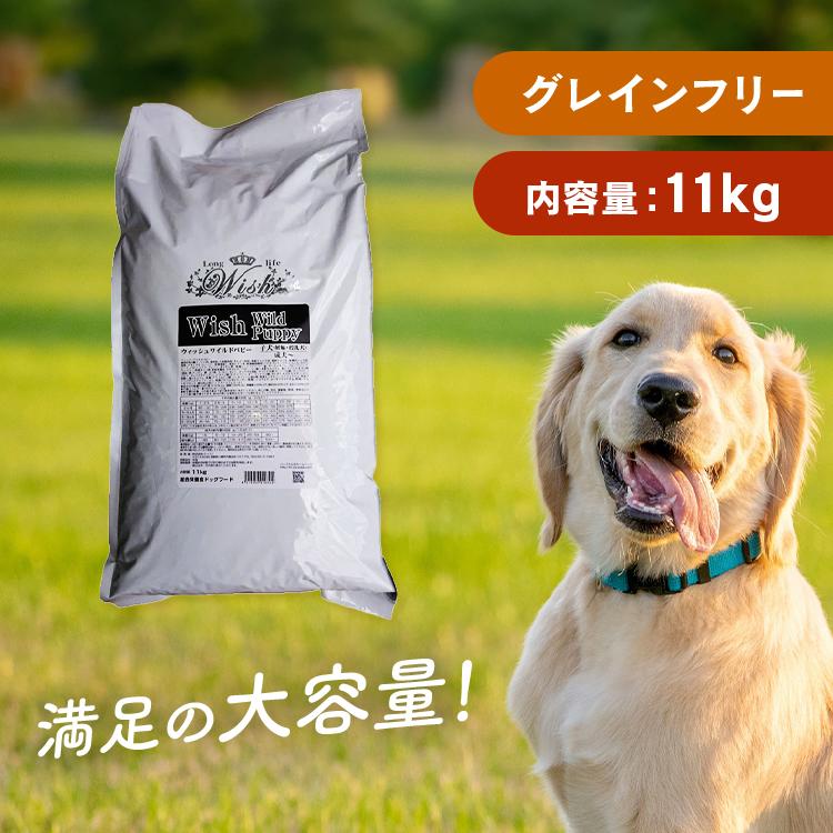 犬 フード ウィッシュ ワイルドパピー 11kg パーパス ドライ 子犬 ノン