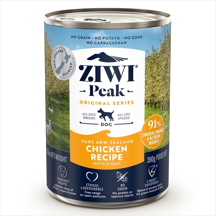犬 フード 犬用 ドッグフード Ziwi ドッグ缶 フリーレンジチキン 390g