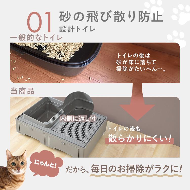 猫 ケージ 3段 トイレ付 キャットケージ キャスター付 引出し 収納
