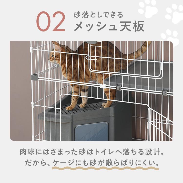 ペットケージ 猫ケージ 猫トイレ付 トイレ一体型キャットケージ2段(猫砂スコップ、ハンモック付き) グレー MB246 (D) : Pet館 Yahoo!店 - 通販 - Yahoo!ショッピング ペットケージ 猫ケージ 猫トイレ付 トイレ一体型キャットケージ2段(猫砂スコップ、ハンモック付き) グレー MB246 (D) : Pet館 Yahoo!店 - 通販 - Yahoo!ショッピング