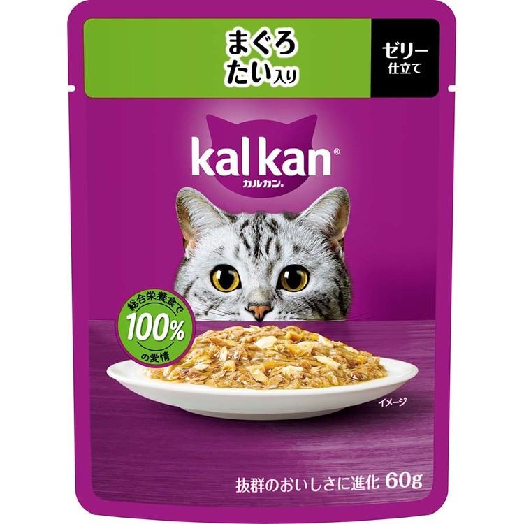 キャットフード カルカン パウチ まぐろ たい入り ゼリー仕立て 1箱