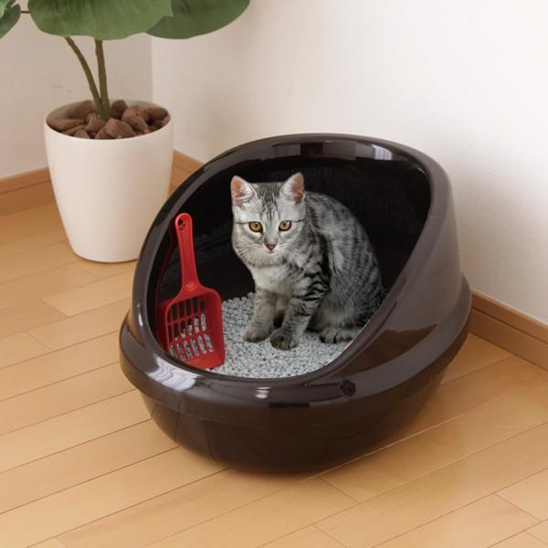 猫トイレ カバー 匂い対策 おしゃれ 猫 トイレ ペット用 猫用 アイリスオーヤマ 本体 猫用トイレ用品 ネコのトイレ ハーフカバー P-NE-500-H｜wannyan｜05