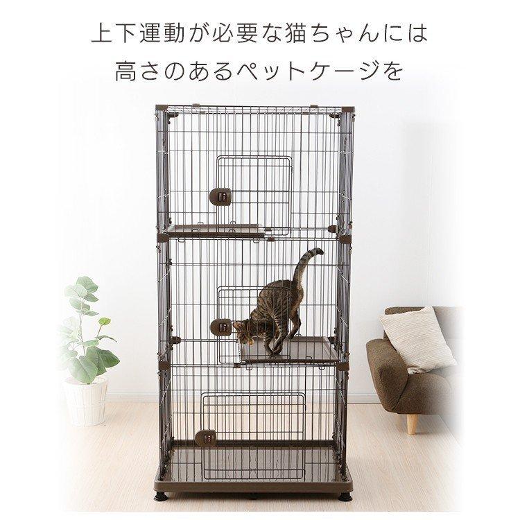 猫ケージ 3段 アイリスオーヤマ　キャスター付き Amazon.co.jp: アイリスオーヤマ キャットケージ 3段 キャスター