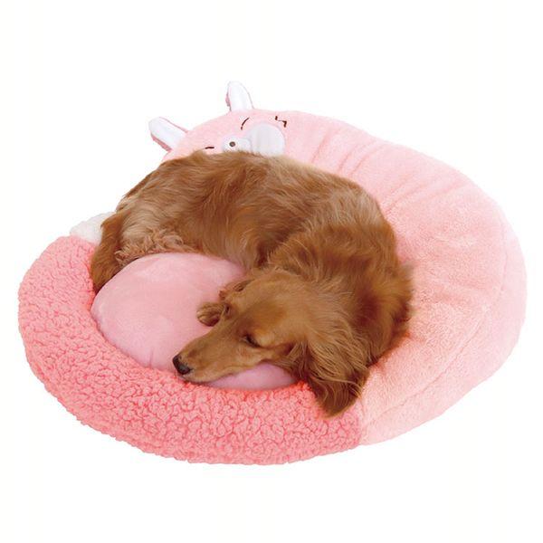 ペッツルート 犬 ベッド 円形 手洗い可 ふわふわ かわいい あったか