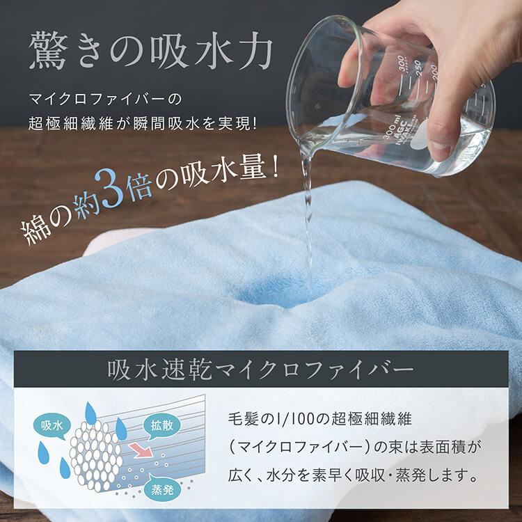 タオル マイクロファイバータオル 速乾 クイックドライフェイスタオル