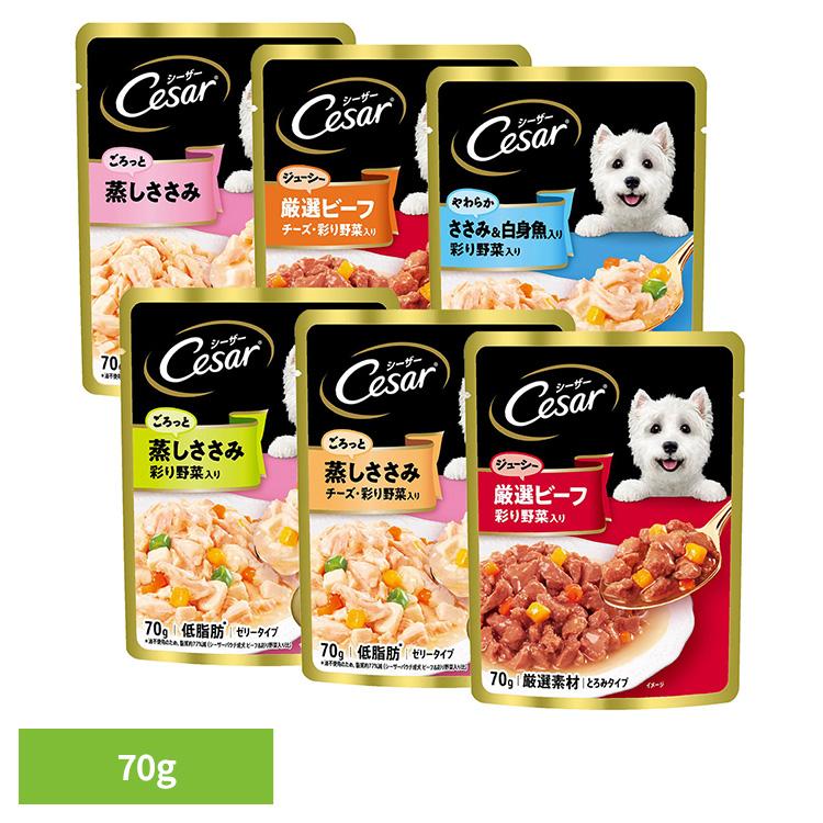 シーザー 犬 フード ドッグフード Cesar パウチ ささみ/ビーフ/白身魚