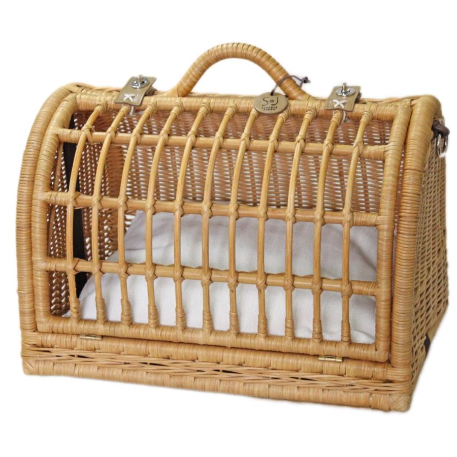 ペット用品  猫用品  ラタンハウス ベッド  キャリー 愛猫籐製品 SincereJapan ラタンキャリーマインMサイズ★プレゼント付き★の画像