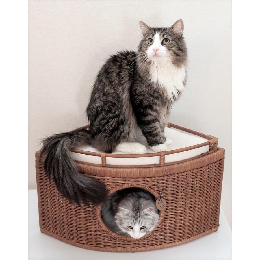 猫用品 ラタン　籐　ハウス　ベッド SincereJapan ラタンチーズハウス_2