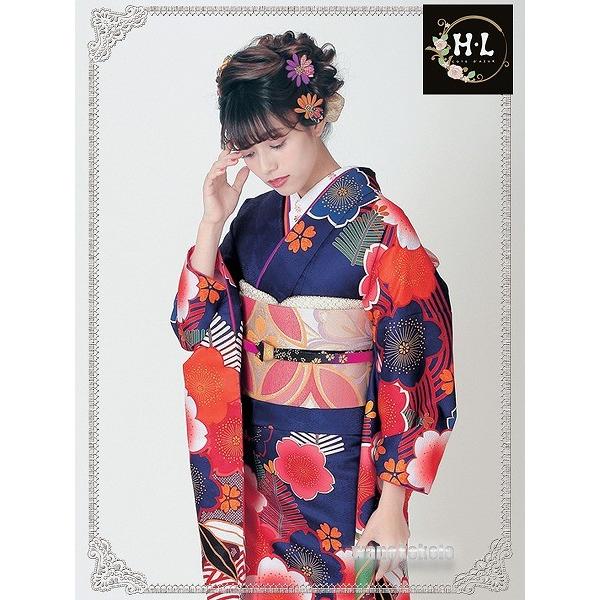洗える振袖フルセット■H・L（アッシュ・エル)絵羽柄 ■紫系/桜・古典柄 [14]の画像