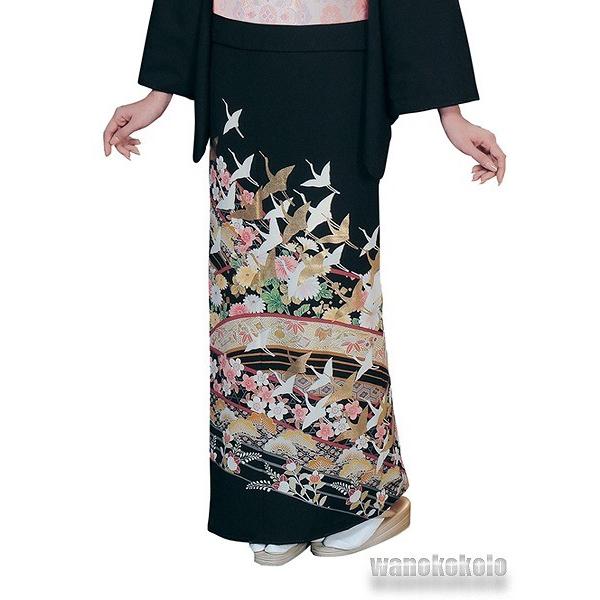 H.L（アッシュ・エル） 洗える着物 紋付き黒留袖「五三の桐」通紋 H・L