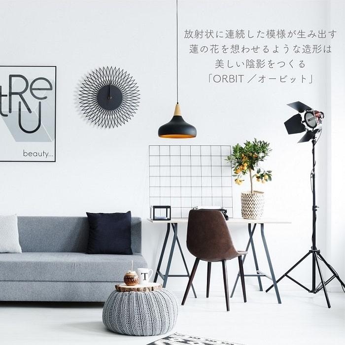 時計 掛け時計 ZENiQ ゼニック クロック オービット マットブラック