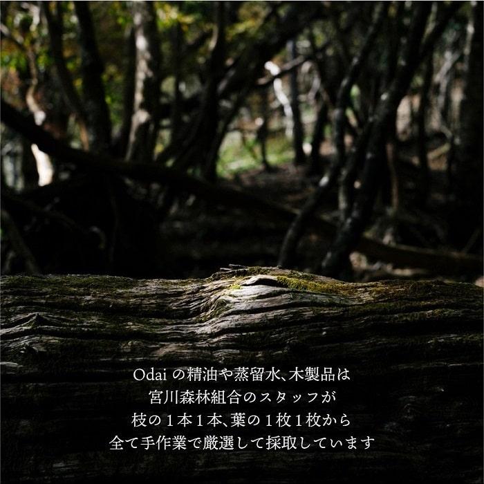 アロマ Odai タムシバ リードディフューザー M/N 森林の香り厳選ブレンド 灰色 スティック 天然由来精油 芳香蒸留水 ヒノキスティック付 芳香 ギフト インテリアの画像