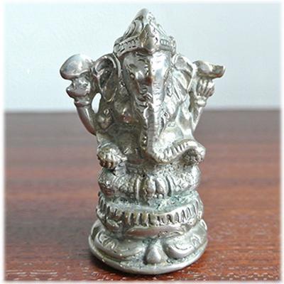 真鋳のミニガネーシャインドの神様 ガネーシャ 置物 夢をかなえるゾウ 象の神様 ゾウの神様 学問の神様 仏像 フィギュア 学問 商売繁盛(おしゃれ｜wanon333