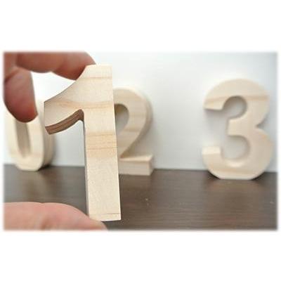 木製 ブロック 数字 (0-9) オブジェ 木 ウェルカムサイン インテリア