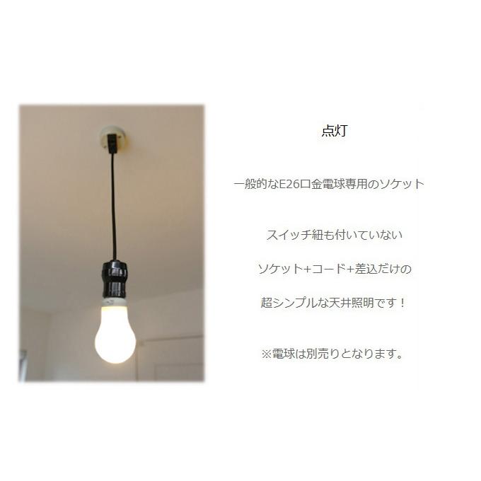 裸電球 ランプ 黒) ペンダントライト led(led電球対応)レトロな