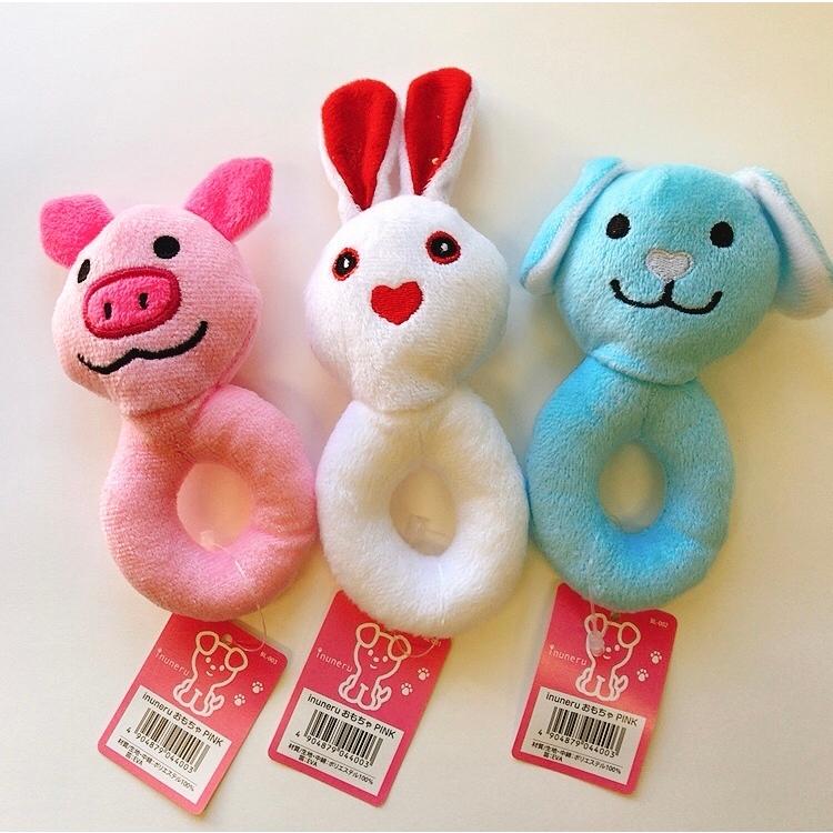 inuneru おもちゃ 3個セット 豚さんピンク AL0 兎さん白 ワンちゃんブルー サイズ交換ＯＫ 2021年秋冬新作