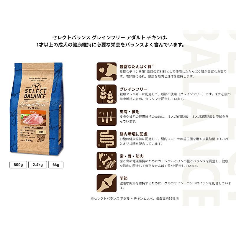 SELECT BALANCE クーポン有) 国産 グレインフリー チキン 小粒 6kg