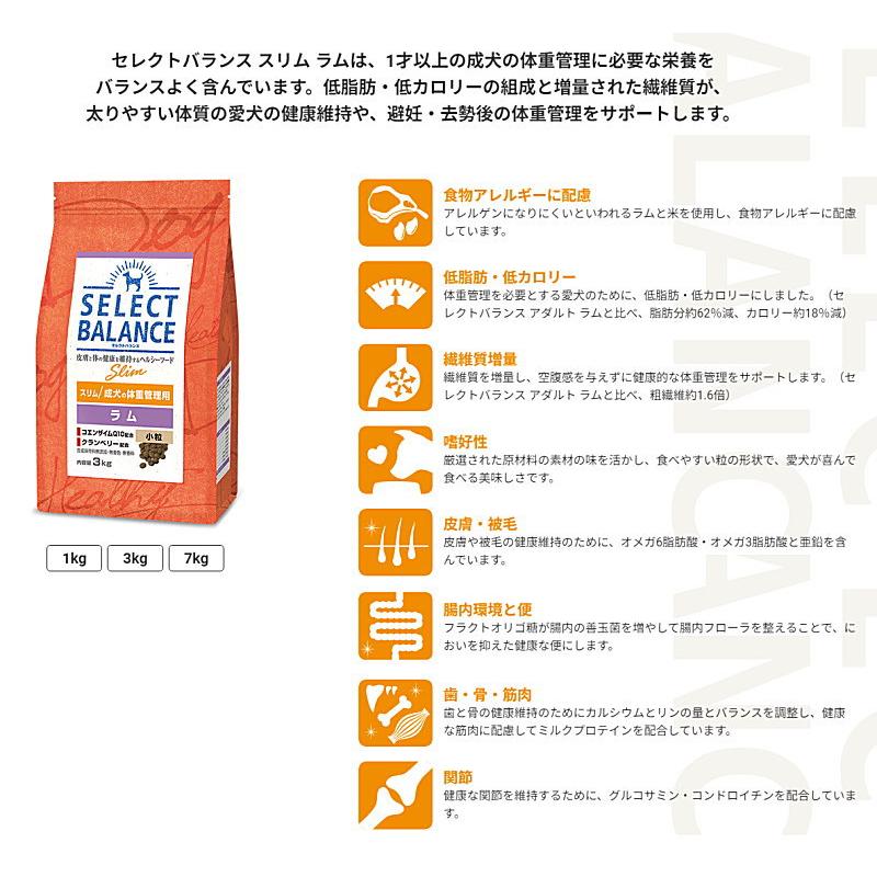 SELECT BALANCE クーポン有) セレクトバランス 犬用 スリム ラム 小粒