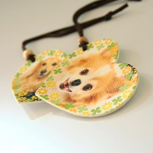 本革をハートにくりぬいたシンプルさが可愛い♪　お気に入り写真で作る本革ハートチャーム |  | 03