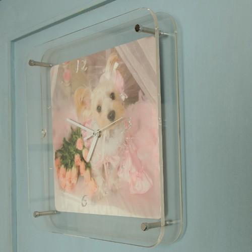 お気に入り写真をリビングのアクセントに！クリアフォトクロック【送料無料】 |  | 01