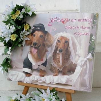 披露宴や二次会のウェルカムボードにも！まるで絵画のような風合い。ウェルカムキャンバス 【送料無料】 | 