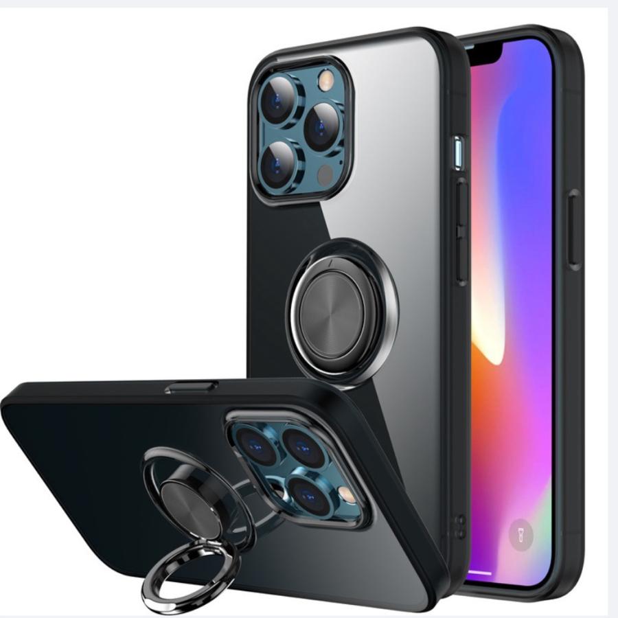 スマホケース iPhone13 iPhone12 SE3 クリア 透明 リング 付き