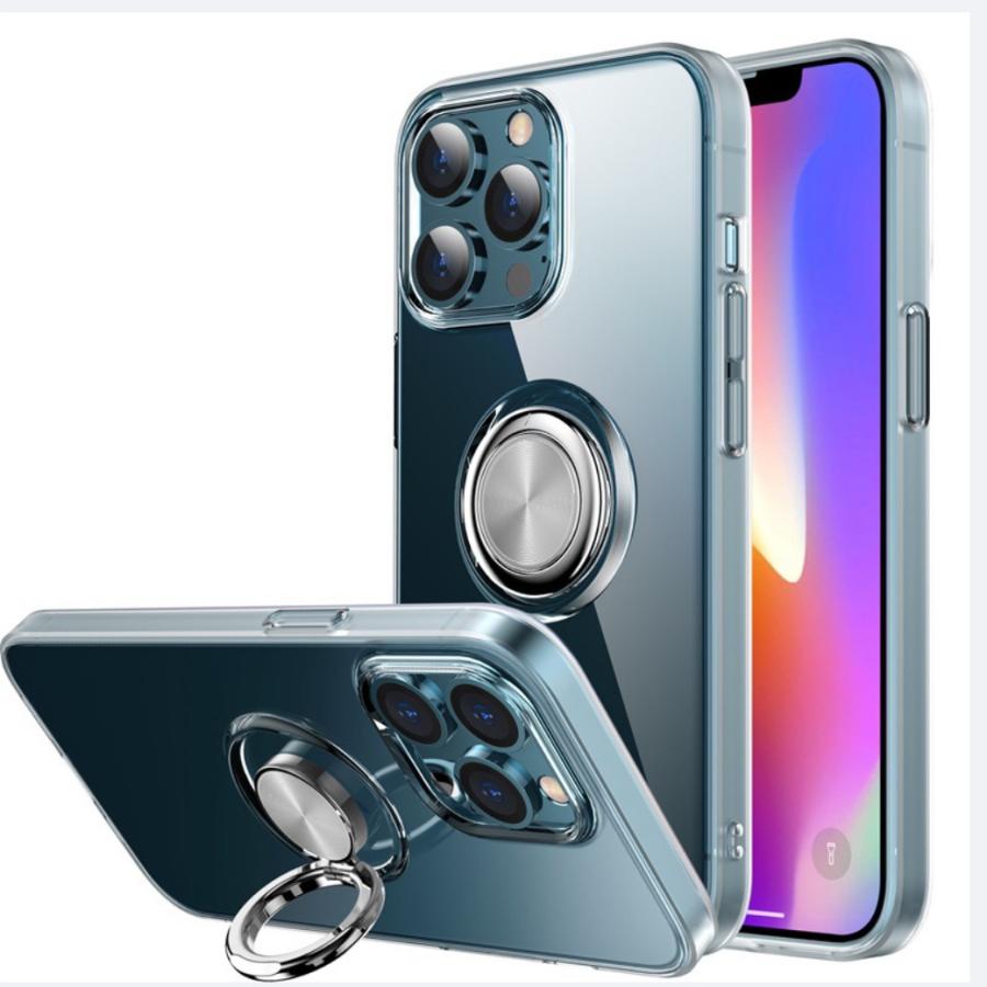 スマホケース iPhone13 iPhone12 SE3 クリア 透明 リング 付き