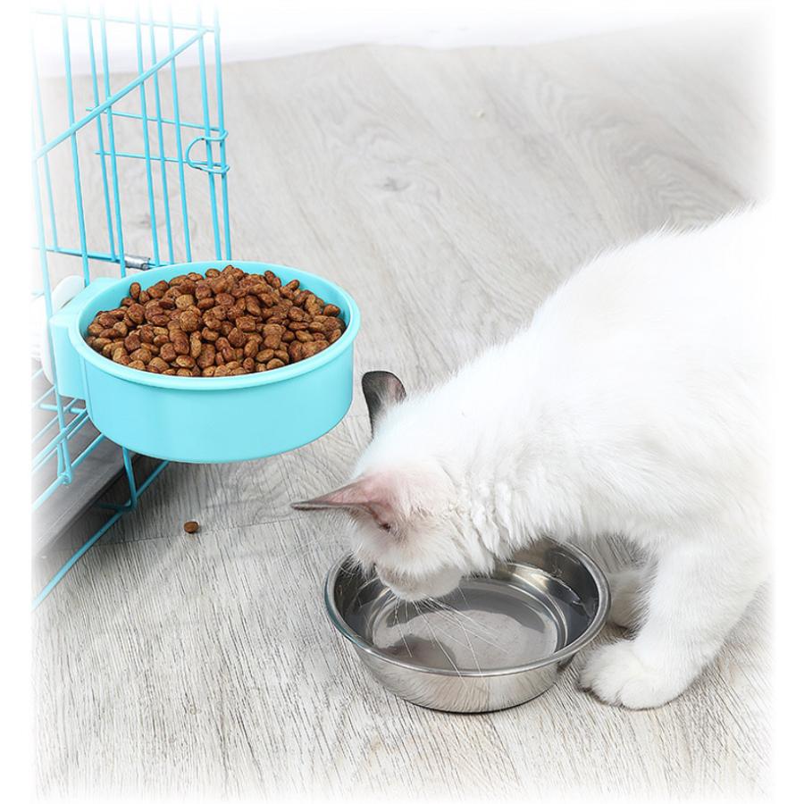 餌入れ 犬 猫 エサ入れ フードボウル ゲージ ネジ 固定 ペット 食器 皿