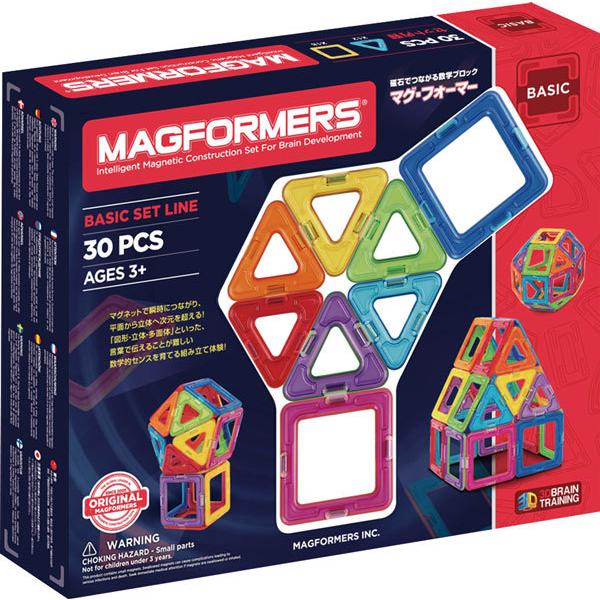 ボールネンド マグ・フォーマー ベーシックセット 30ピース　マグネット 想像力 創造力 知育玩具 ブロック 図形 学習 誕生日