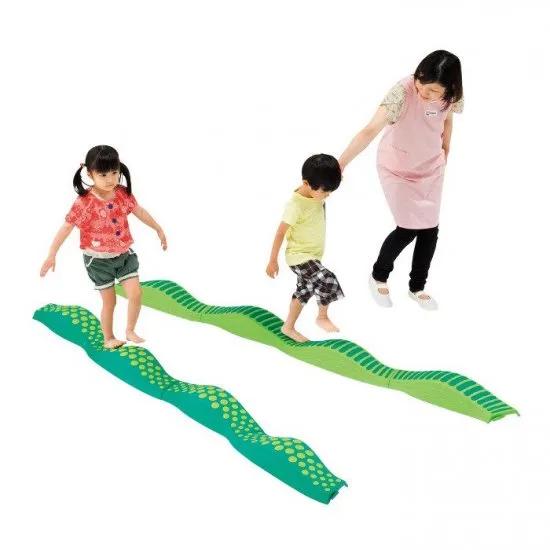 weplay ウェイブバランス 平均台 グリーン 8個セット ウェイブバランス平均台・グリーン（8本組） : ワンサカYahoo!店